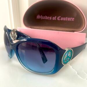 Juicy Couture peace sunglasses with case, no scratches